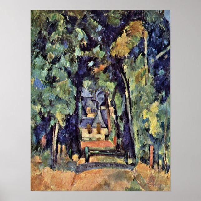 Poster Paul Cezanne - Rue à Chantilly (Devant)