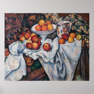 Poster Paul Cezanne - Vie morte, Pommes et Oranges