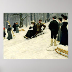 Poster Paul Fischer - Traîneau à neige à Sondermarken