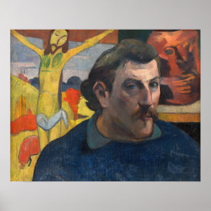 Poster Paul Gauguin - Autoportrait au Christ jaune