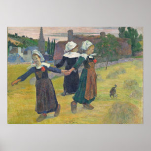 Poster Paul Gauguin   Breton Girls Dancing, Pont-Aven, 18