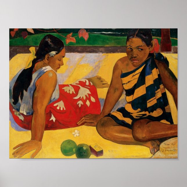 Poster Paul Gauguin Deux Femmes De Tahiti Parau Api Vinta (Devant)
