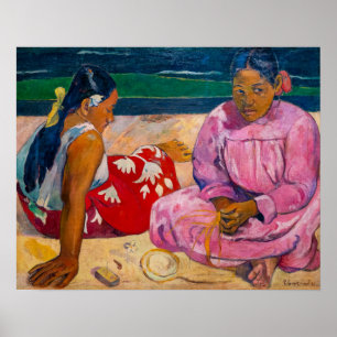 Poster Paul Gauguin - Femmes tahitiennes sur la plage