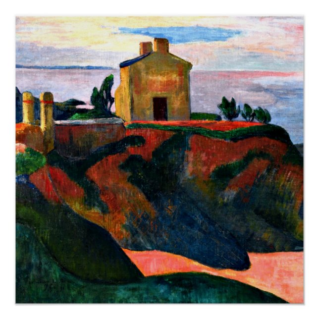 Poster Paul Gauguin, La Maison à Pan-Du-Du (Devant)