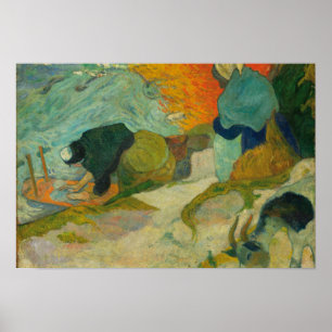 Poster Paul Gauguin - Les femmes-Washerwomen à Arles