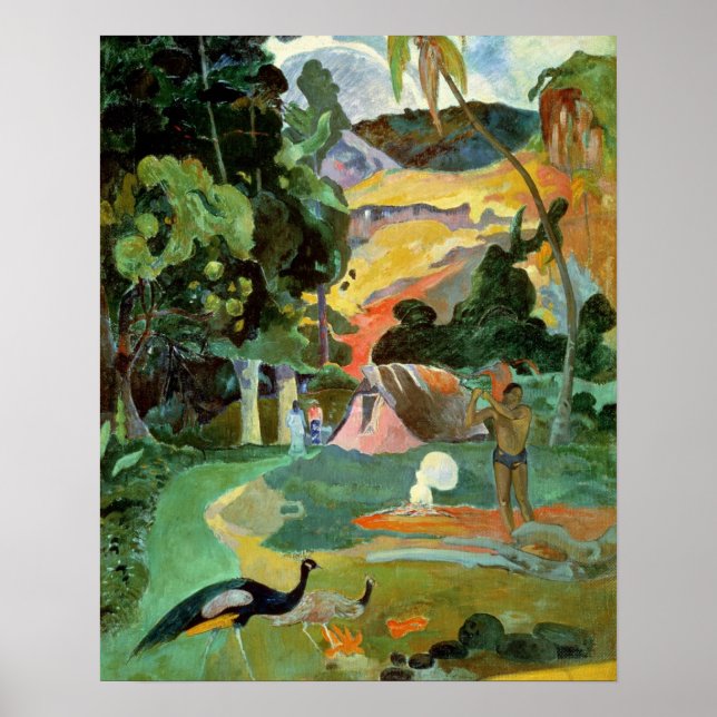 Poster Paul Gauguin | Matamoe or, Landscap with Peacocks (Devant)