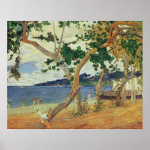 Poster Paul Gauguin   par le bord de la mer, la