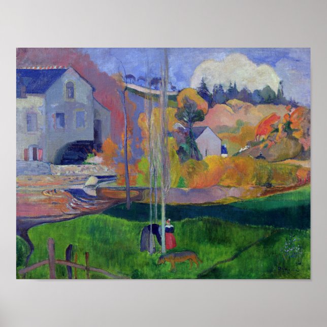 Poster Paul Gauguin | Paysage breton : le David Mill, (Devant)