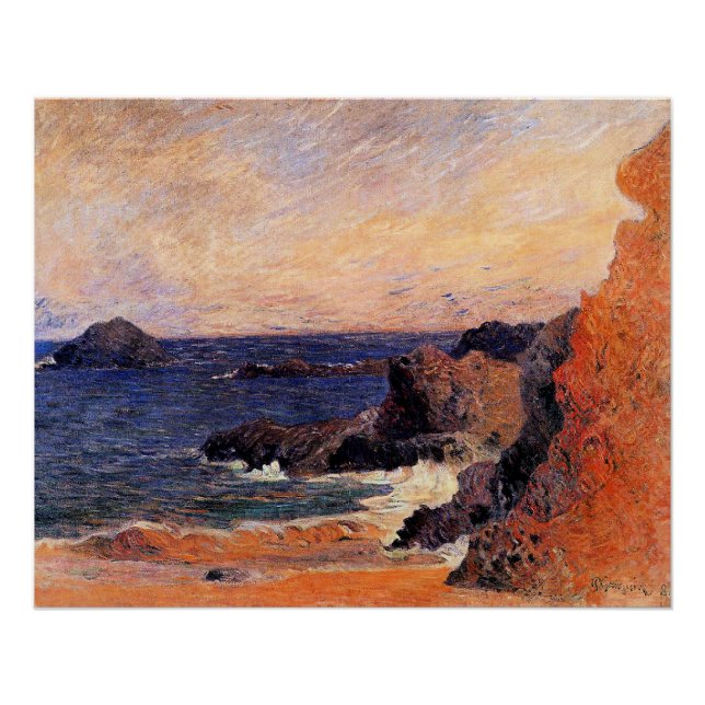 Poster Paul Gauguin - Paysage côtier, art (Devant)