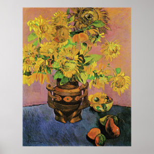 Poster Paul Gauguin tournesols et mangues