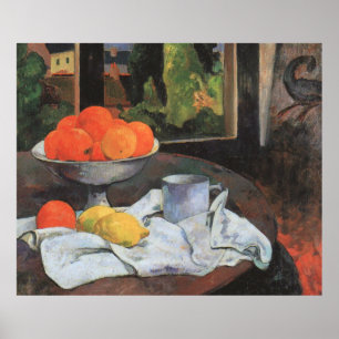 Poster Paul Gauguin Une vie morte au bol de fruits