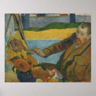 Poster Paul Gauguin Vincent van Gogh peinture tournesols