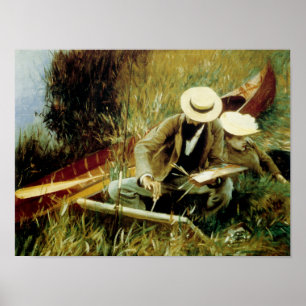 Poster Paul Helleu Esquisse avec sa femme