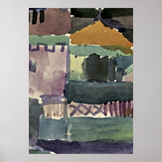 Poster Paul Klee art : Dans les Maisons de Saint Germain (Devant)