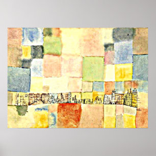 Poster Paul Klee art - Neuer Stadtteil en M