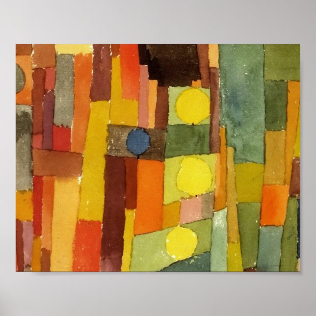 Poster Paul Klee Dans Le Style De Kairouan Aquarelle Art (Devant)