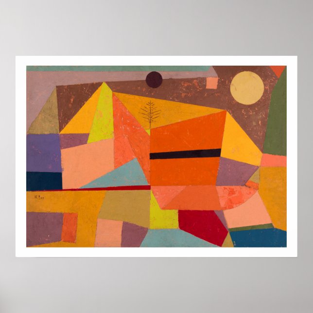 POSTER : PAUL KLEE : FREUNDLICHE BERGLANDSCHAFT (Vorne)