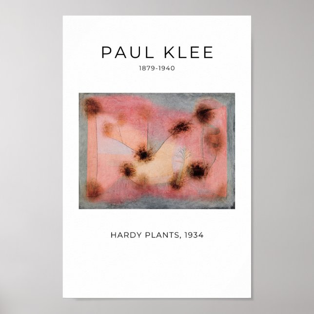 Poster Paul Klee, Hardy Plantes - Art Abstrait coloré (Devant)