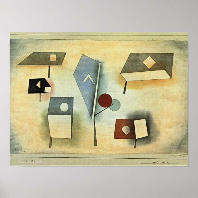 Poster Paul Klee painting, Six Species, (Devant)