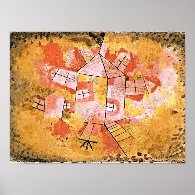 Poster Paul Klee peinture, Revolking House, (Devant)