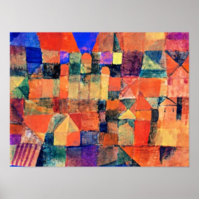 Poster Paul Klee - Ville aux trois domaines (Devant)