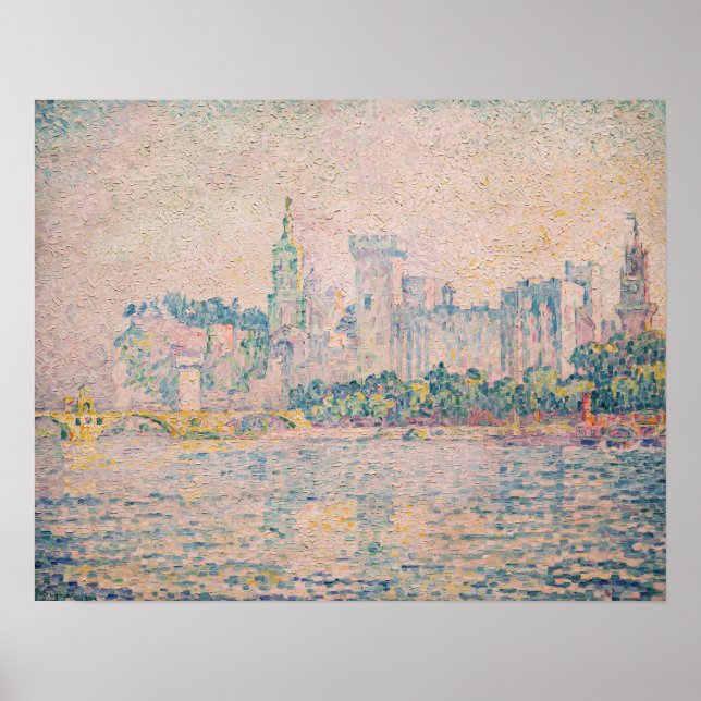 Poster Paul Signac - Avignon, matin (Devant)