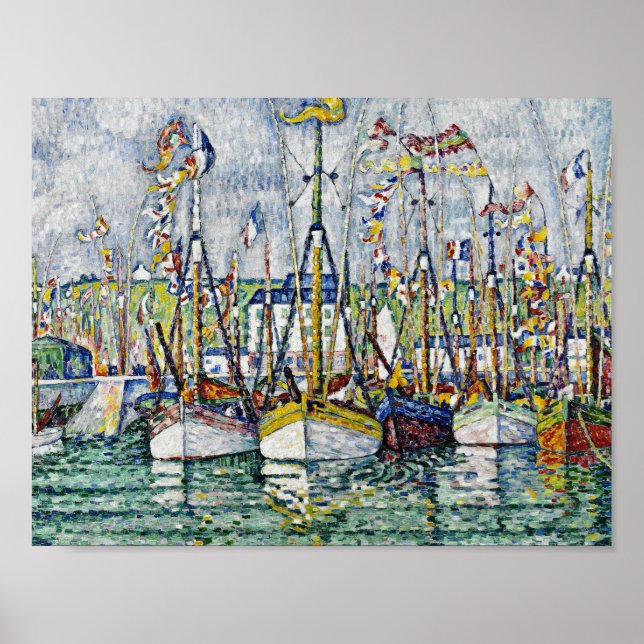 Poster Paul Signac - Bénédiction De La Flotte De Thon À G (Devant)