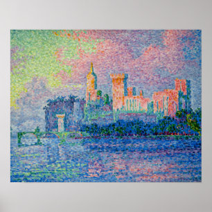 Poster Paul Signac - Le Palais des Papes, Avignon