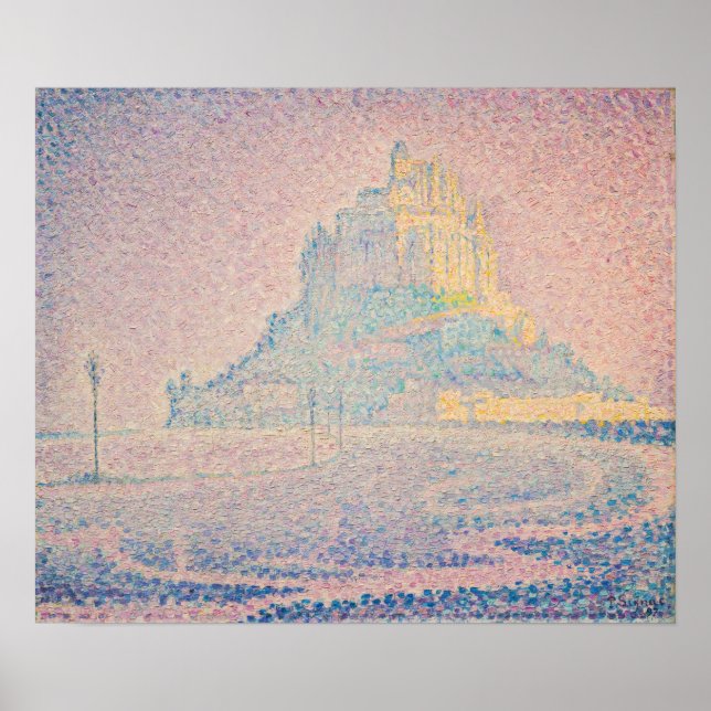 Poster Paul Signac - Mont Saint Michel Fog et Soleil (Devant)