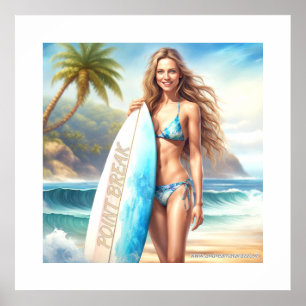Poster Pause du point d'action fille