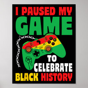 Poster Pause Pour Le Mois De L'Histoire Des Noirs Garçons
