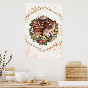 Poster Pauvres couchés, Graphique animal Brown