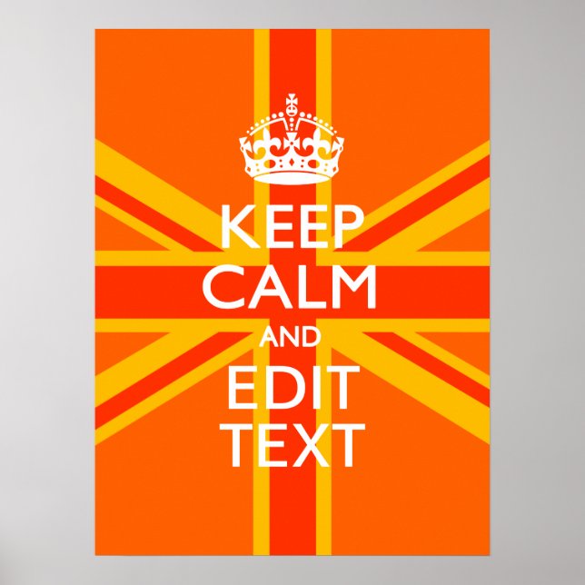 Poster Pavillon britannique Orange Union Jack (Devant)