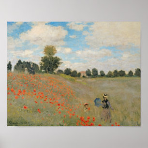 Poster Pavots sauvages de Claude Monet  , près