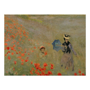 Poster Pavots sauvages de Claude Monet  , près