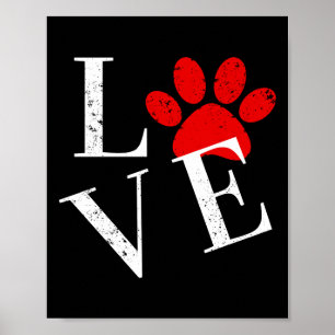 POSTER PAW DE CHIEN D'AMOUR TENDANCE
