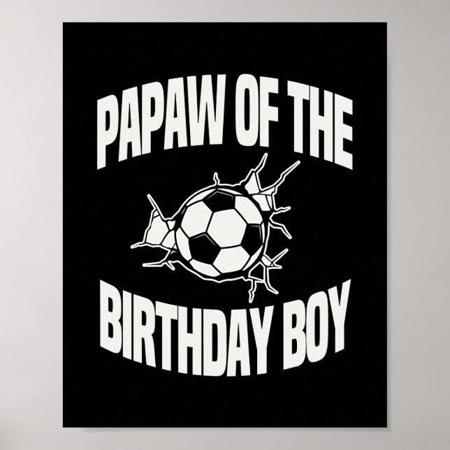 Poster Paw of the Birthday Boy Soccer Team (Devant)