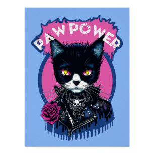 Poster Paw Power Punk Chat