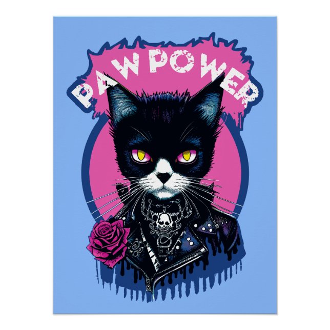 Poster Paw Power Punk Chat (Devant)