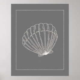 Poster Paw Shell Lion Style Hamptons