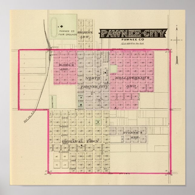 Poster Pawnee City, Nebraska (Devant)