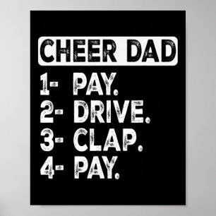 Poster Payer Conduire Applaudir Acclamer Papa Cheerleadin