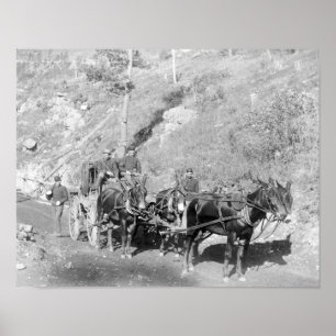 Poster Paymaster et garde américains sur Deadwood Road