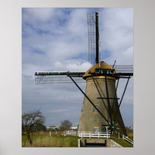 Poster Pays-Bas (aussi appelé Hollande), Kinderdijk. 19