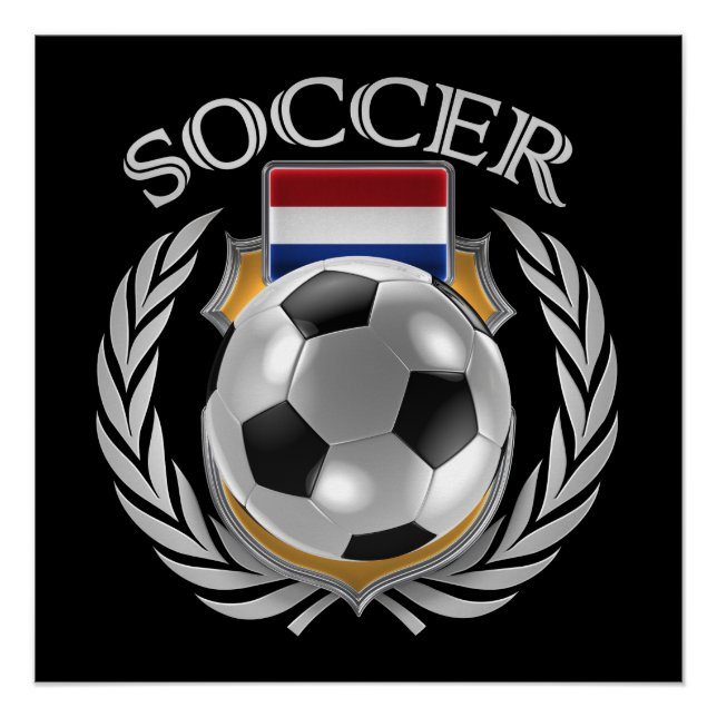 Poster Pays-Bas Soccer 2016 (Devant)