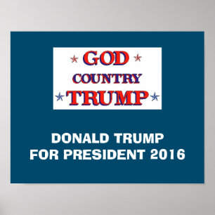 POSTER PAYS DE DIEU TRUMP