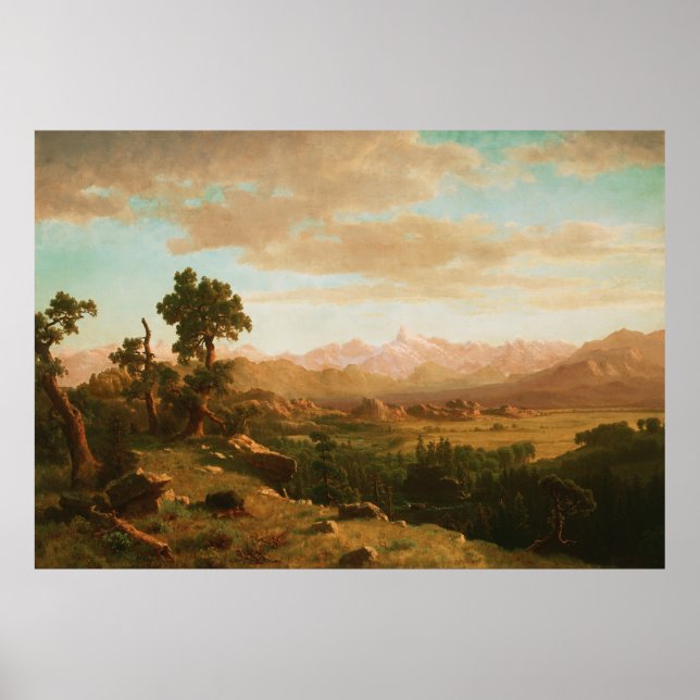 Poster Pays de la rivière des Vents - Albert Bierstadt (Devant)