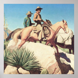 Poster "Pays de la vache" par Maynard Dixon