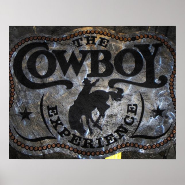 Poster pays de l'ouest Stampede Horse cowboy rodéo (Devant)