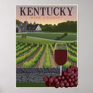 Poster Pays de vin du Kentucky